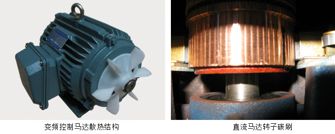 变频控制马达散热结构和直流马达转子碳刷